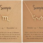 2Pcs Libra Scorpio Necklace Zodiac Necklace for Women Constellation Necklace Horoscope Sign Necklaces Dating Essential Birthday Christmas Gifts - Scorpio Accessories for men
