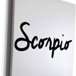 3dRose Museum Grade Canvas Wrap - Scorpio Black Astrology - Scorpio Canvas for men