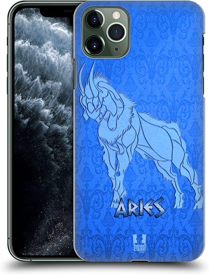 Head Case Designs Aries Zodiac Signs Hard Back Case Compatible with Apple iPhone 11 Pro Max - Aries Phone Case for men