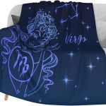 Delerain Zodiac Sign Virgo Soft Throw Blanket 40"x50" Lightweight Flannel Fleece Blanket for Couch Bed Sofa Travelling Camping for Kids Adults - Virgo Blanket for men