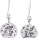 NOVICA - Taurus Earrings for men