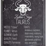Astrology Posters - Zodiac Sign Taurus, The Bull -11x14 Unframed Art Print - Great Vintage Zodiac Poster, Astrology and Aptitude Vintage Home Wall Decor for Astrology Enthusiasts - Taurus Products for men