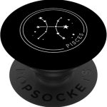 Pisces Zodiac Star Sign Constellation Horoscope Symbol PopSockets Adhesive PopGrip - Pisces for men