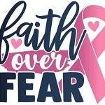 Faith Over Fear Cancer Awareness Vinyl Decal Sticker - Car Truck Van SUV Window Wall Cup Laptop - One 5.5 Inch Decal - MKS1332 - Cancer Car Accessories for men