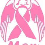 Pnk Mom Angel Cancer Awareness Ribbon Decal Vinyl Sticker Graphics|UR Impressions|for Cars Trucks SUV Vans Walls Windows Laptop|Pink|5.5 X 4.3 inch|URI302-P - Cancer Car Accessories for men