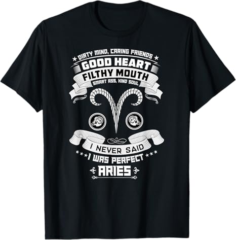 Aries Zodiac Birthday - Horoscope Sign Aries T-Shirt - Aries T-Shirt for men