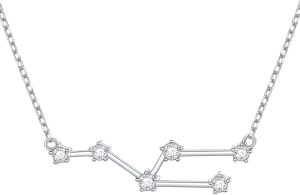 925 Sterling Silver CZ Astrology 12 Constellation Horoscope Sign Astrology Zodiac Star Necklace Birthday Jewelry for Women,18-20 inch - Taurus Products for men