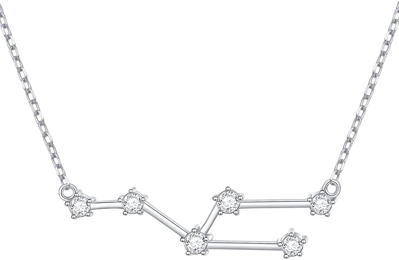 925 Sterling Silver CZ Astrology 12 Constellation Horoscope Sign Astrology Zodiac Star Necklace Birthday Jewelry for Women,18-20 inch - Taurus Products for men