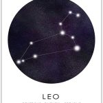 Buzz Unplugged Leo Zodiac Astrology Poster: Unique Astronomy Boho Wall Art Poster for Home, Office, Bedroom & Living Room Decor - Unframed Posters 11x14 - Leo Canvas for men