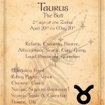 Taurus Zodiac Wall Art – 8x10 Unframed Horoscope Print on Vintage Parchment, Astrology Decor for Taurus Women & Men – Taurus Sign Poster for Bedroom, Office, Dorm, or Boho Spiritual Gift - Taurus Products for men
