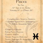 Pisces Zodiac Sign Wall Art – 8x10 Unframed Vintage Parchment Poster in Antique Tan | Astrology Decor Print with Traits & Symbols | Celestial Mystic Boho Artwork for Horoscope Lovers, Gift-Ready - Pisces for men