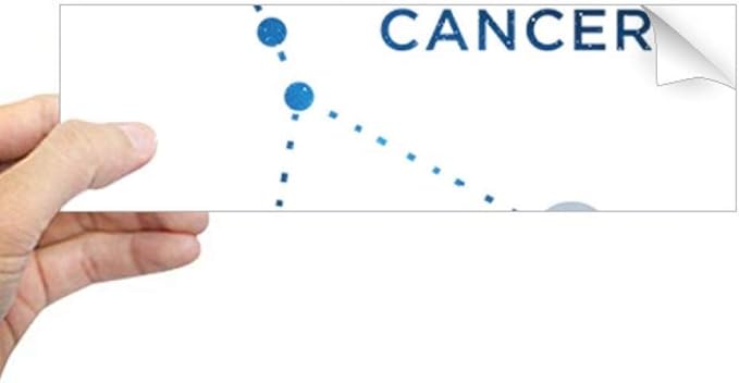 Cancer Constellation Sign Zodiac Rectangle Bumper Sticker Notebook Window Decal - Cancer Car Accessories for men