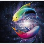 GRAPHICS & MORE Pisces Zodiac Symbol Fish in Space Yin Yang Automotive Car Window Locker Bumper Sticker - Pisces Car Accessories for men