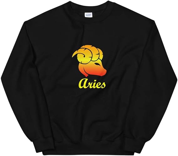 Aries Fire Sign Graphic Zodiac Birthday Gift Idea Horoscope Unisex Sweatshirt - Aries Sweatshirt for men