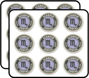 Scorpio Star Sign 2" 18 Pack Planner Calender Scrapbooking Crafting Stickers - Scorpio Sticker for men