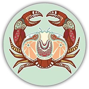 Cancer Zodiac Sign Ornament Sticker Decal Design - Cancer Car Accessories for men