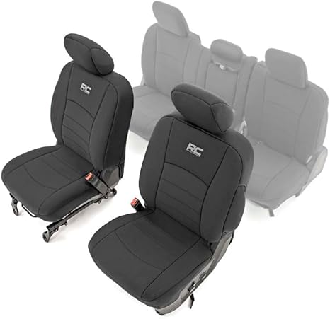 Rough Country Neoprene Front Seat Covers for Ram 1500 (2009-2018) & 2500 (2010-2018) - Waterproof & UV Resistant, Foam Padded, Front Seat Cover Set - Aries Car Seat Cover for men