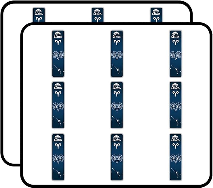 Aries Zodiac Sign Art Decor 2" Each Sticker for Scrapbooking, Calendars, Arts, Kids DIY Crafts, Album, Bullet Journals 18 Pack - Aries Sticker for men