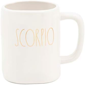 Rae Dunn SCORPIO Mug - DOUBLE SIDED - zodiac sign - GOLD LL lettering - ceramic - very rare! - Scorpio Products for men