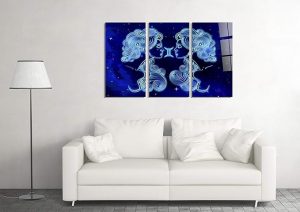 Gemini Twins Zodiac Sign Astrology Decor Print Glass WallArt Tempered Glass Gift - Gemini Canvas for men