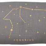 Karma Gifts, Aquarius Zodiac Lumbar Pillow - Aquarius Pillow for men