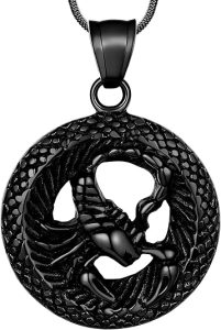 12 Constellation Necklace Zodiac Star Sign Horoscope Pendant 316L Stainless Steel Astrology Birthday Gifts Mens/Women Jewelry - Scorpio Accessories for men