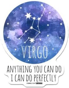 Funny Astrology Zodiac Signs Die Cut Bumper Stickers, Car Art, Bike Vinyl, Weatherproof (Virgo - Anything You Can Do, I Can Do Perfectly) - Virgo Poster for men
