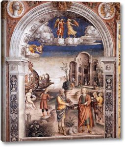 Sign of Gemini by Giovanni Maria Falconetto - 13" x 16" Gallery Wrap Canvas Art Print - Ready to Hang - Gemini Canvas for men