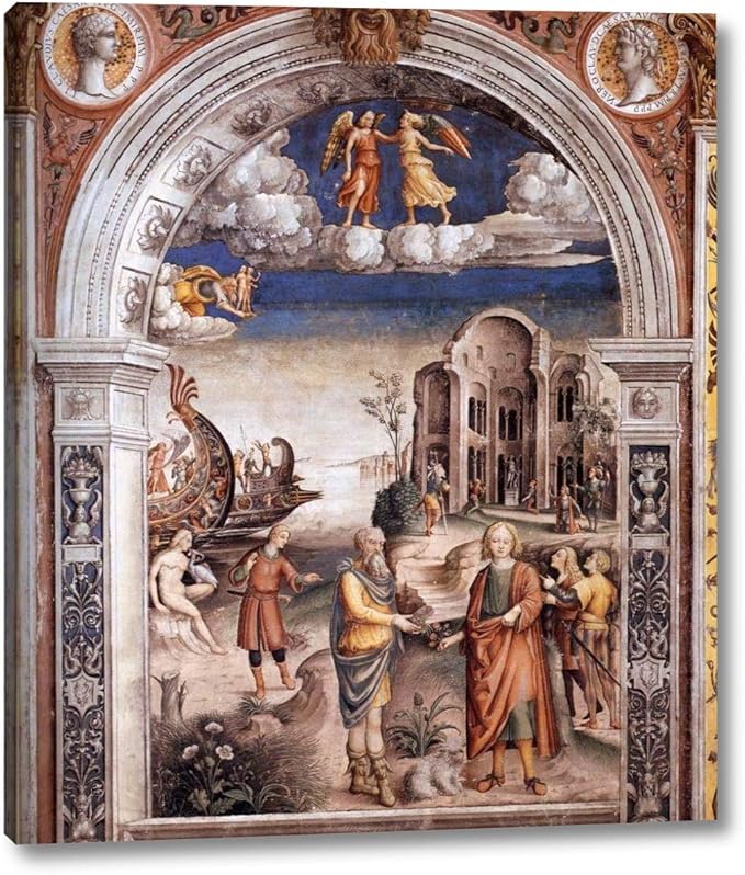 Sign of Gemini by Giovanni Maria Falconetto - 13" x 16" Gallery Wrap Canvas Art Print - Ready to Hang - Gemini Canvas for men