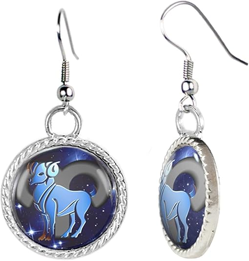 Horoscope Zodiac Sign Aries Earrings - Aries Ring for men