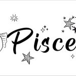 Stick and Peel Pisces Zodiac Sign Constellation Pattern Wall Decal - 9" x 20" DIY Vinyl Adhesive Astrological Symbol Home Decor Bedroom Living Room Decoration Sticker - Black - Pisces Home Decor for men