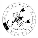 Scorpio Constellation Symbol Wall Art Decal - 20" x 20" Vinyl Adhesive DIY Home Astrology Zodiac Pictograph Signs Home Design | Stick and Peel Bedroom Living Room Decoration Sticker - Black - Scorpio Sticker for men