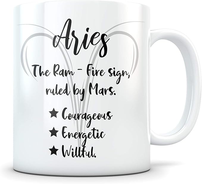 Aries gifts, aries gifts for men and women, zodiac aries, mug aries, zodiac signs, aries mug, aries birthday, april birthday - Aries Mug for men