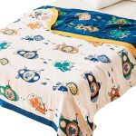 Scientific Sleep Underwater Scuba Cat Kitty Diver Submarine Fish Sea 100% Cotton Muslin Blanket Throw Cover for Bed Couch Sofa Cozy Soft Reversible Bedding Bedspread Coverlet Twin 60 in x 80 in - Gemini Blanket for men