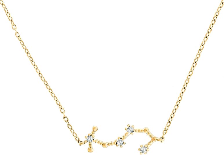PAVOI 14K Gold Plated Astrology Constellation Horoscope Zodiac Necklace 16-18" - Scorpio Products for men