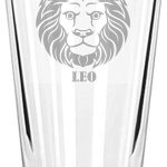 Zodiac Sign birth Wine Glass Leo (16 OZ PINT BEER GLASS) - Aquarius Mug for men
