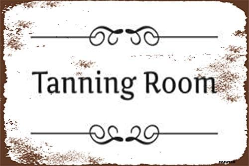 Mariap Metal Home Decor Sign Tanning Room Beer Sign Funny Fun Warning Drinking Fashion Decor Bar Poster 8x12inches - Pisces Home Decor for men