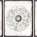 Occult Wall Art Set -8x10 Vintage Boho Rustic Home Decor, Decoration - Unique Mystical Shabby Chic Gift for Astrology, Zodiac Sign, Palm Reading, Palmistry, Phrenology, Tarot, Psychic, Fortune Teller - Pisces Home Decor for men