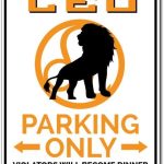 Leo Sign, Leo Parking Sign, Leo Decor, Leo Sign, Lion Aluminum Decor - 12" x 18" - Leo Canvas for men