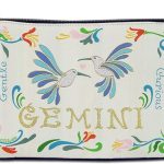Catstudio Astrology Zipper Pouch, 5x7 Travel Toiletry Bag, Makeup Bag, Dog Treat Pouch, or Travel Purse - Gemini Canvas for men
