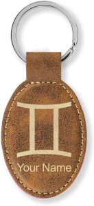 LaserGram - Leo Keychain for men