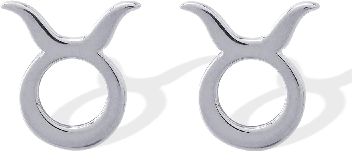 Boma Jewelry Sterling Silver Zodiac Sign Stud Earrings - Taurus for men