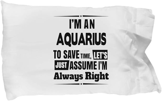 Gift for Aquarius - Aquarius Creative and Soft Pillow Case - Perfect Hobby Gift, Standard Size Pillowcase for Aquarius, Men and Women - Aquarius Pillow for men