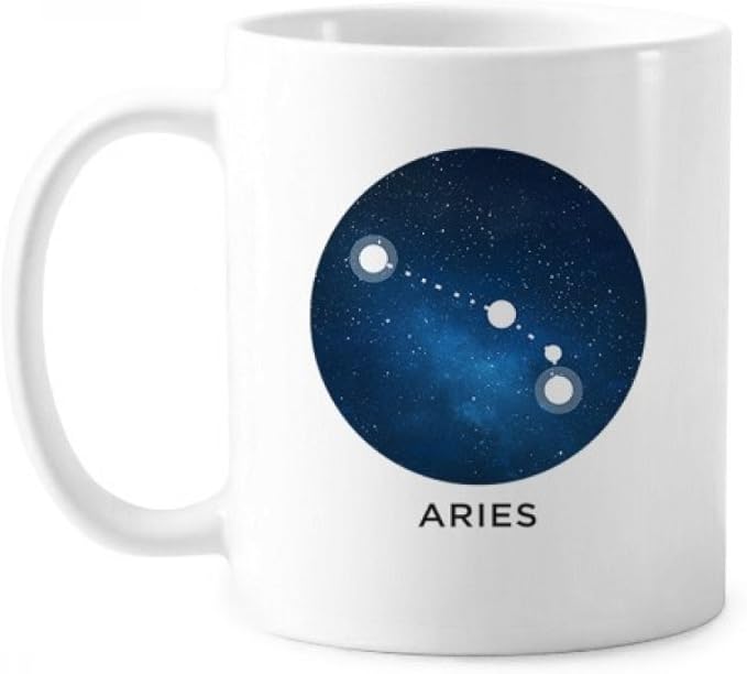 Aries Constellation Zodiac Sign Mug Pottery Ceramic Coffee Porcelain Cup Tableware - Aries Mug for men