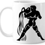 Constellation Aquarius Zodiac Sign Mug Pottery Ceramic Coffee Porcelain Cup Tableware - Aquarius Mug for men