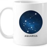 Aquarius Constellation Zodiac Sign Mug Pottery Ceramic Coffee Porcelain Cup Tableware - Aquarius Mug for men