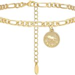 Anklets for Women Dainty Zodiac Constellation Anklet Zodiac Sign Disc Ankle Bracelet 14k Gold-Plated Anklets for Women - Taurus Products for men