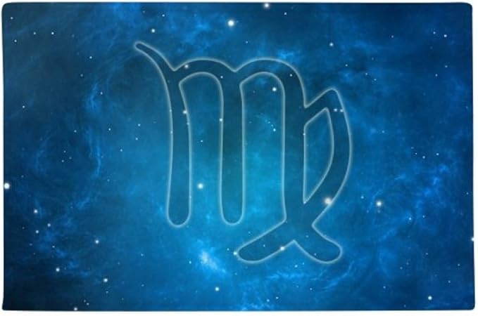 Starry Night Virgo Zodiac Constellation Ground Mat Non Slip Floor Bathroom Door Rug Carpet - Virgo Car Floor Mat for men