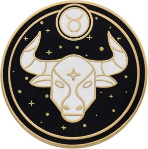 REAL SIC Astrological Sign Pin - Star Sign/Astrology Enamel Pins, Lapel Pins for Birth Sign, Great Gift for Anyone, Perfect Accessory for Jackets, Hats, Backpacks & Tops - Taurus Products for men