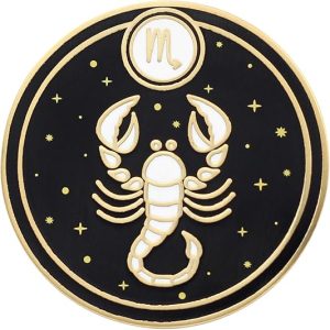 REAL SIC Astrological Sign Pin - Star Sign/Astrology Enamel Pins, Lapel Pins for Birth Sign, Great Gift for Anyone, Perfect Accessory for Jackets, Hats, Backpacks & Tops - Scorpio Products for men